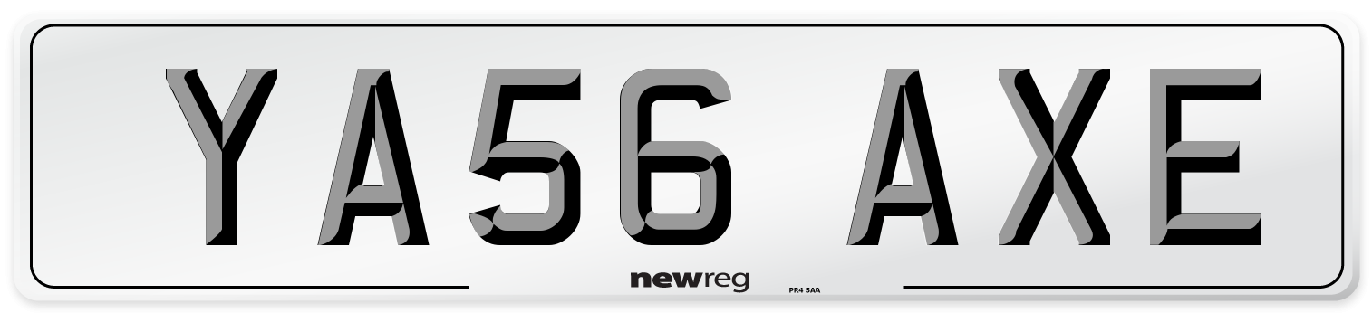YA56 AXE Number Plate from New Reg